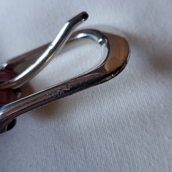 Vintage Brighton leather and fabric heart & B belt, size 30 - Picture 11 of 12